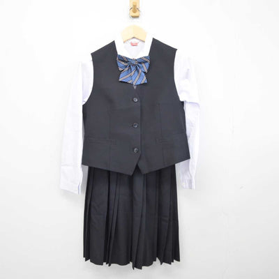 【中古】岩手県 種市中学校 女子制服 5点 (ブレザー・ベスト・シャツ・スカート) sf042524