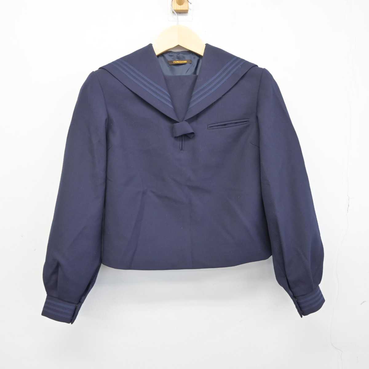 【中古】群馬県 塚沢中学校 女子制服 2点 (セーラー服・スカート) sf042525