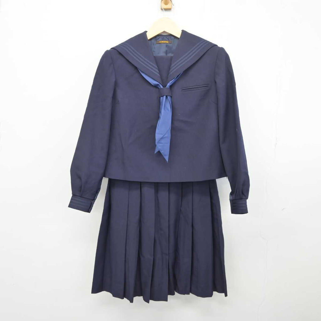 中古】群馬県 塚沢中学校 女子制服 3点 (セーラー服・スカート