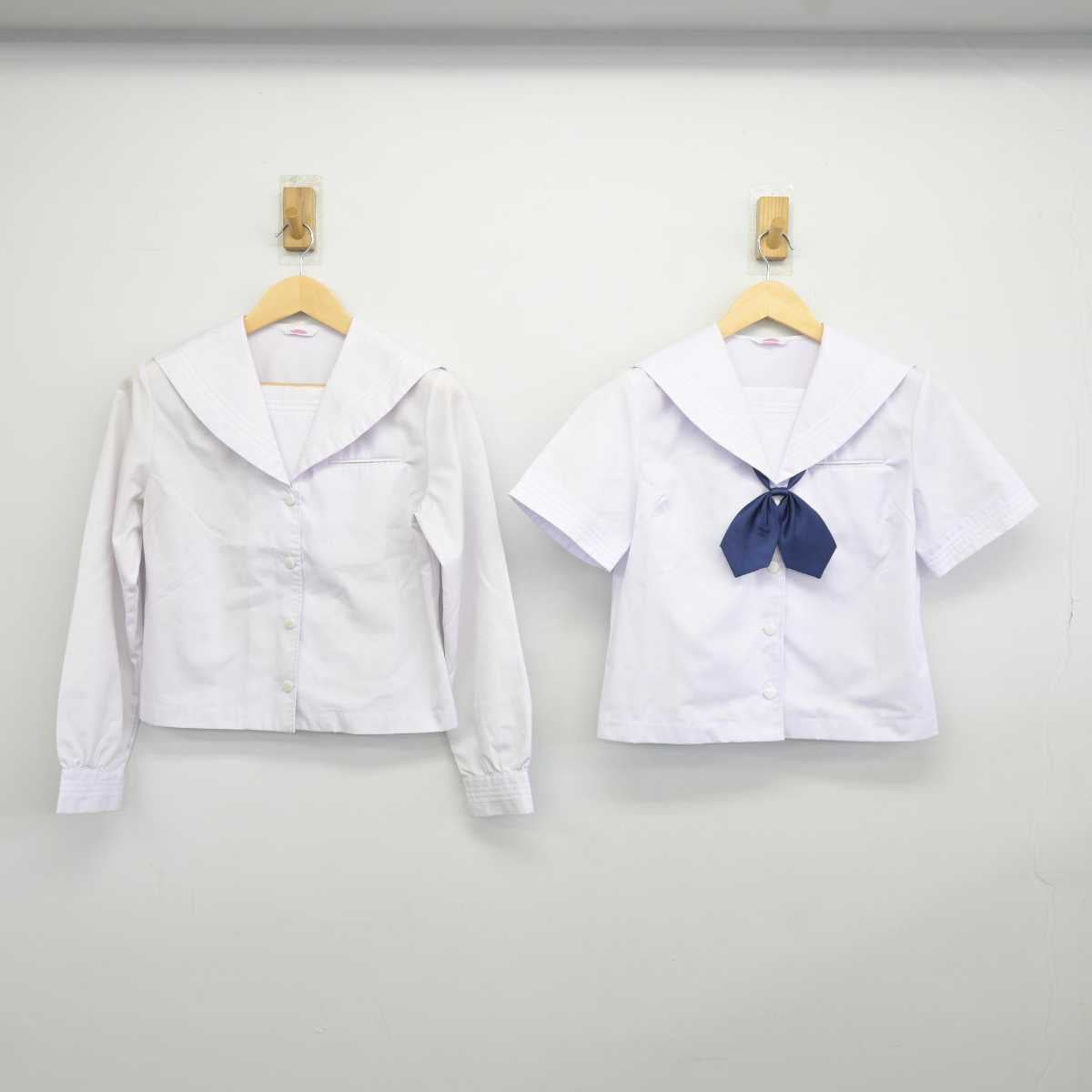 【中古】青森県 八戸水産高等学校 女子制服 3点 (セーラー服) sf042531