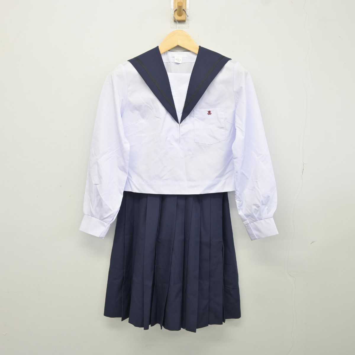 【中古】愛知県 熱田高等学校 女子制服 2点 (セーラー服・スカート) sf042536