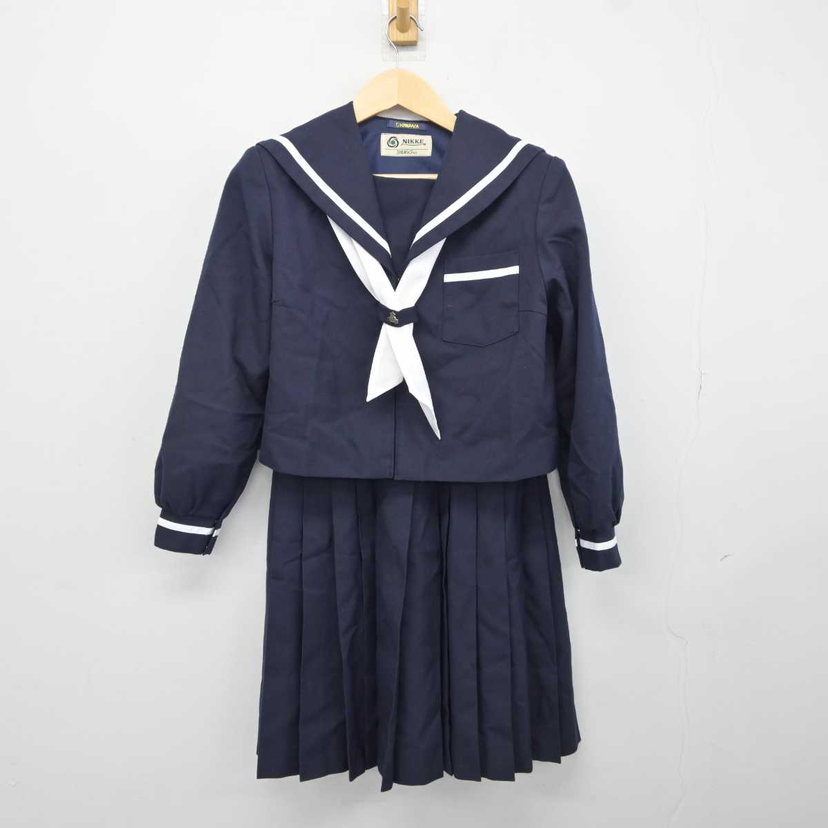 【中古】静岡県 浜松開成中学校 女子制服 4点 (セーラー服・スカート) sf042546