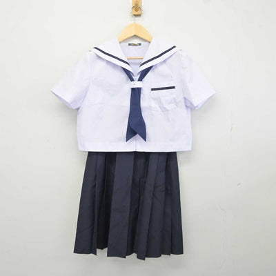 【中古】静岡県 浜松開成中学校 女子制服 4点 (セーラー服・スカート) sf042548