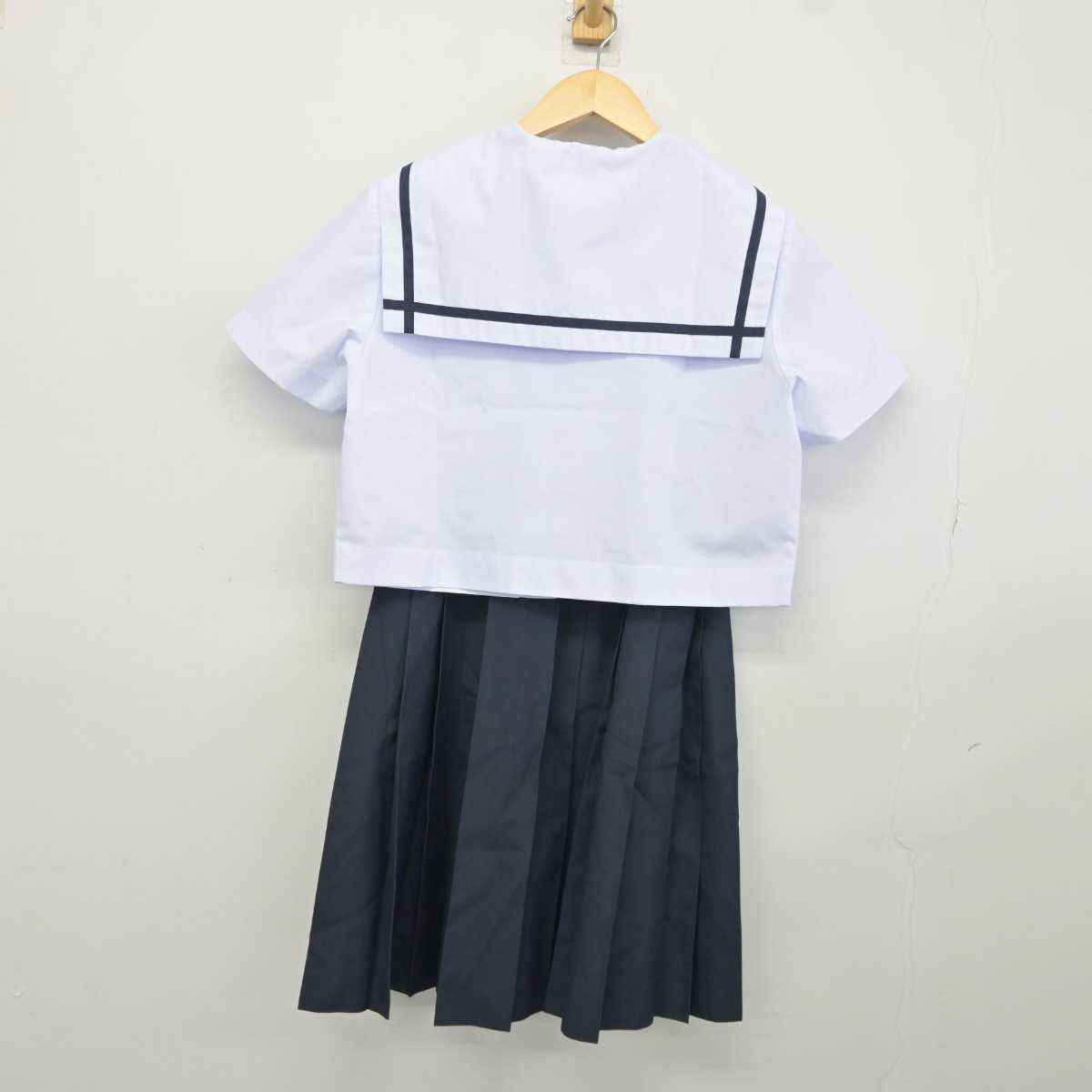 【中古】静岡県 浜松開成中学校 女子制服 4点 (セーラー服・スカート) sf042548