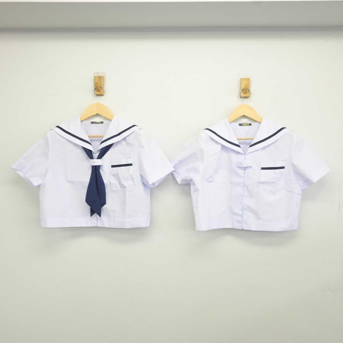 【中古】静岡県 浜松開成中学校 女子制服 4点 (セーラー服・スカート) sf042548