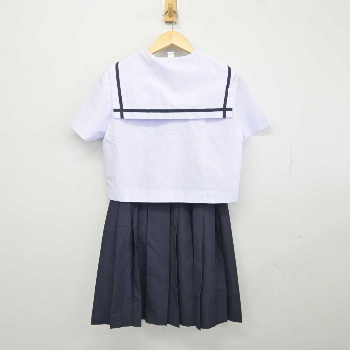 【中古】静岡県 浜松開成中学校 女子制服 4点 (セーラー服・スカート) sf042549