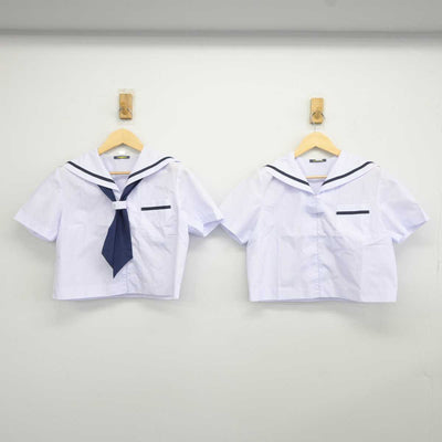 【中古】静岡県 浜松開成中学校 女子制服 4点 (セーラー服・スカート) sf042549