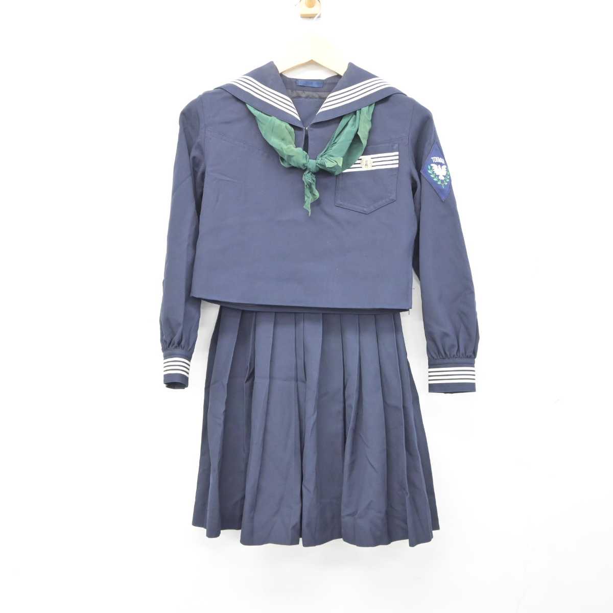 【中古】宮城県 常盤木学園高等学校 女子制服 3点 (セーラー服・スカート) sf042568