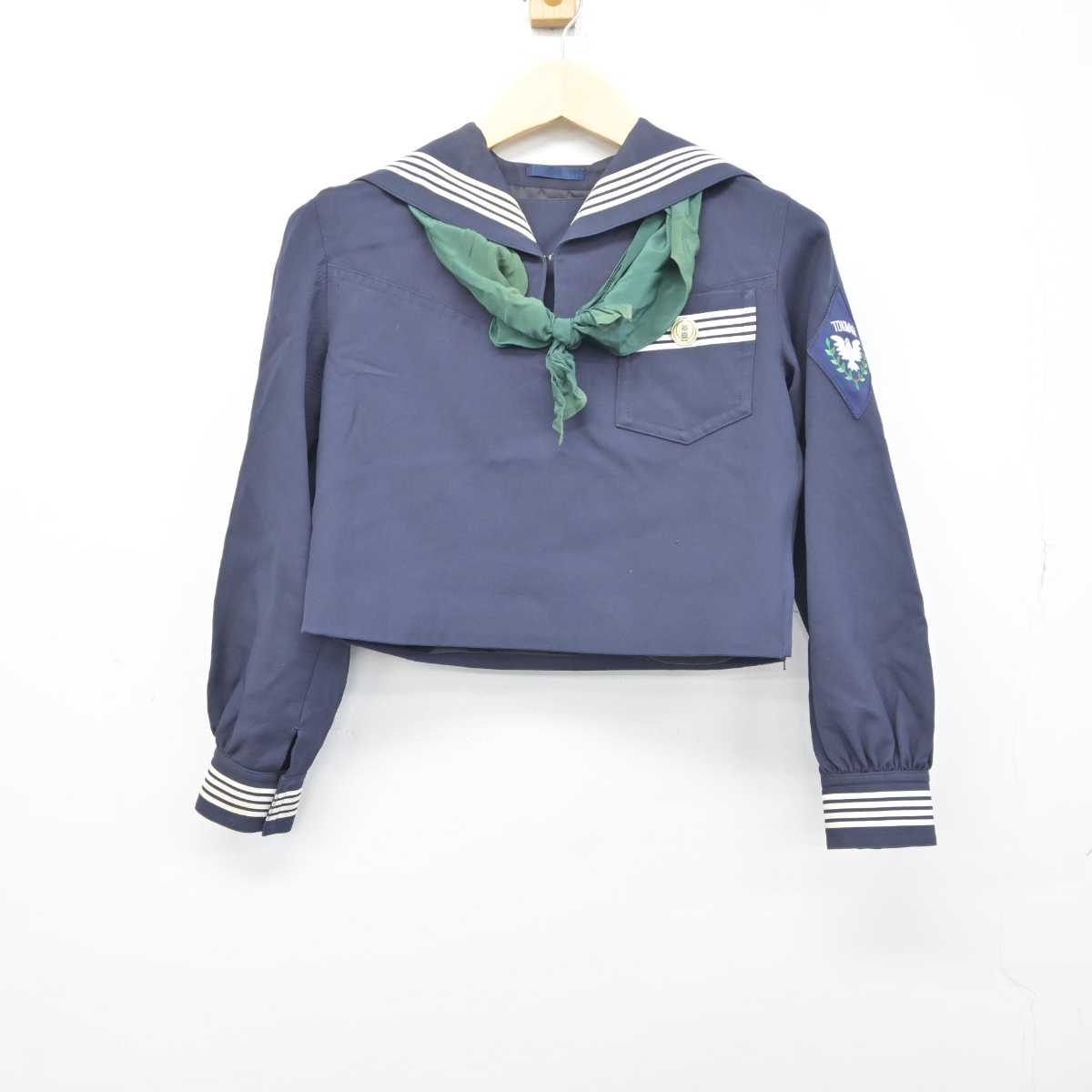 【中古】宮城県 常盤木学園高等学校 女子制服 3点 (セーラー服・スカート) sf042568