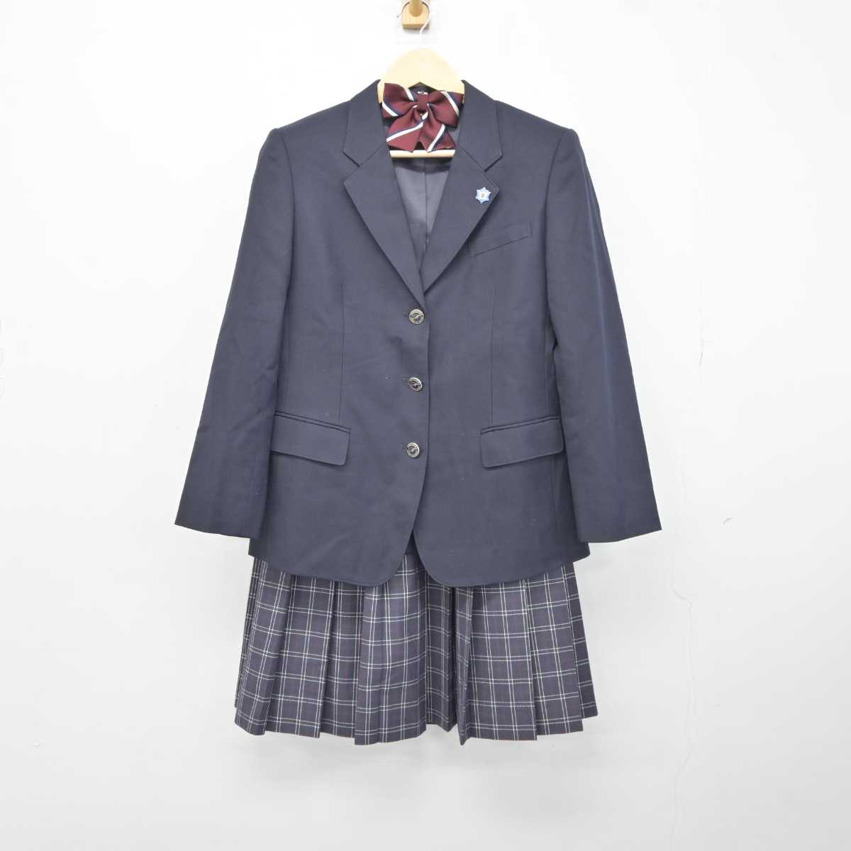 【中古】栃木県 宇都宮市立星が丘中学校 女子制服 3点 (ブレザー・スカート) sf042571