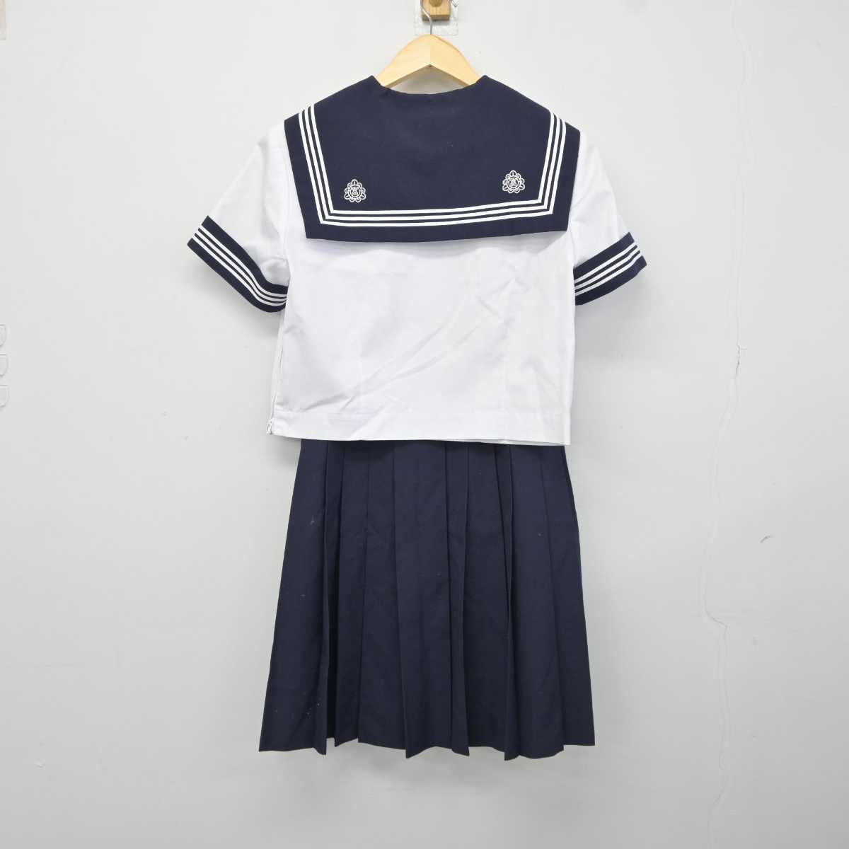 【中古】埼玉県 松山女子高等学校 女子制服 4点 (セーラー服・スカート) sf042575