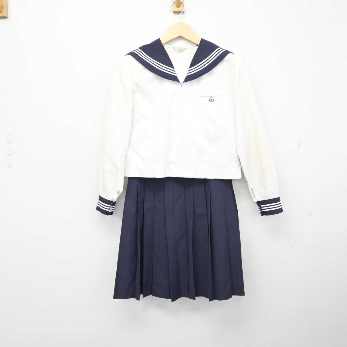 【中古】埼玉県 松山女子高等学校 女子制服 4点 (セーラー服・スカート) sf042575