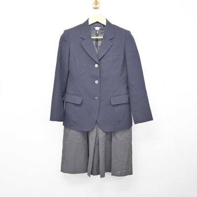 【中古】奈良県  奈良情報商業高等学校 女子制服 3点 (ブレザー・ニット・ジャンパースカート) sf042580