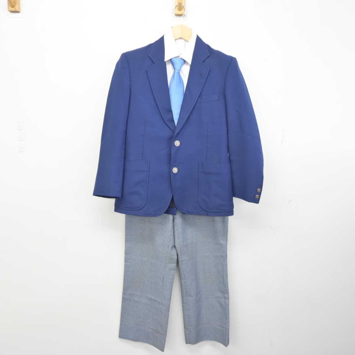 【中古】千葉県 山王中学校 男子制服 4点 (ブレザー・シャツ・ズボン) sf042602