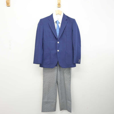 【中古】千葉県 山王中学校 男子制服 4点 (ブレザー・ズボン) sf042603