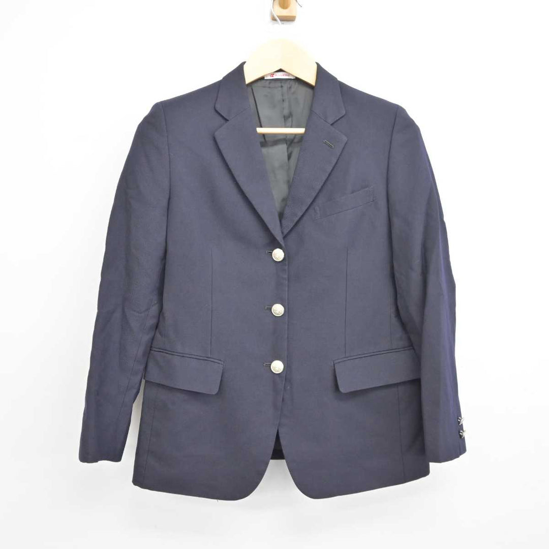 中古】秋田県 クラーク記念国際高等 学校 女子制服 3点 (ブレザー 