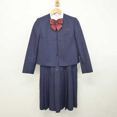 【中古】福岡県 中間高等学校 女子制服 4点 (ブレザー・ジャンパースカート・シャツ) sf042608