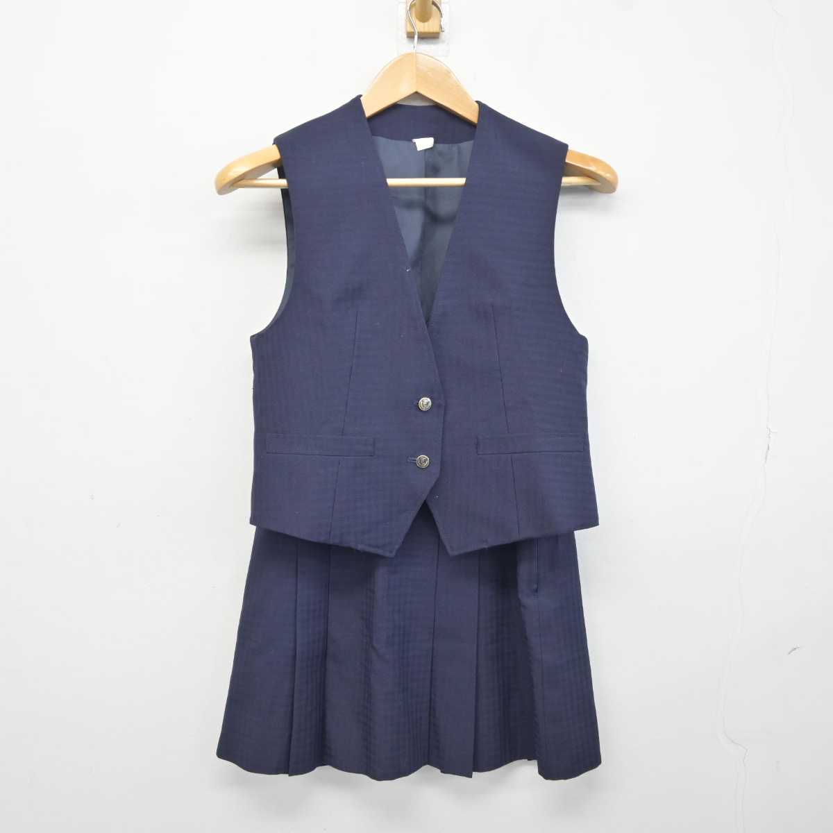 【中古】東京都 東亜学園高等学校 女子制服 4点 (ブレザー・ベスト・スカート) sf042614