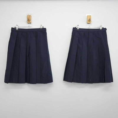 【中古】広島県 安田女子中学高等学校 女子制服 4点 (ニット・スカート) sf042641