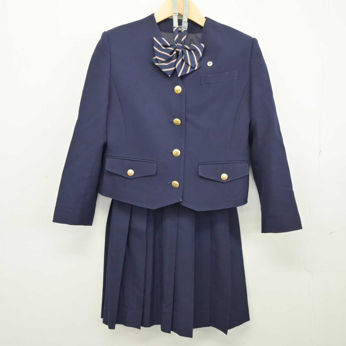 【中古】広島県 安田女子中学高等学校 女子制服 7点 (ブレザー・ベスト・スカート) sf042643