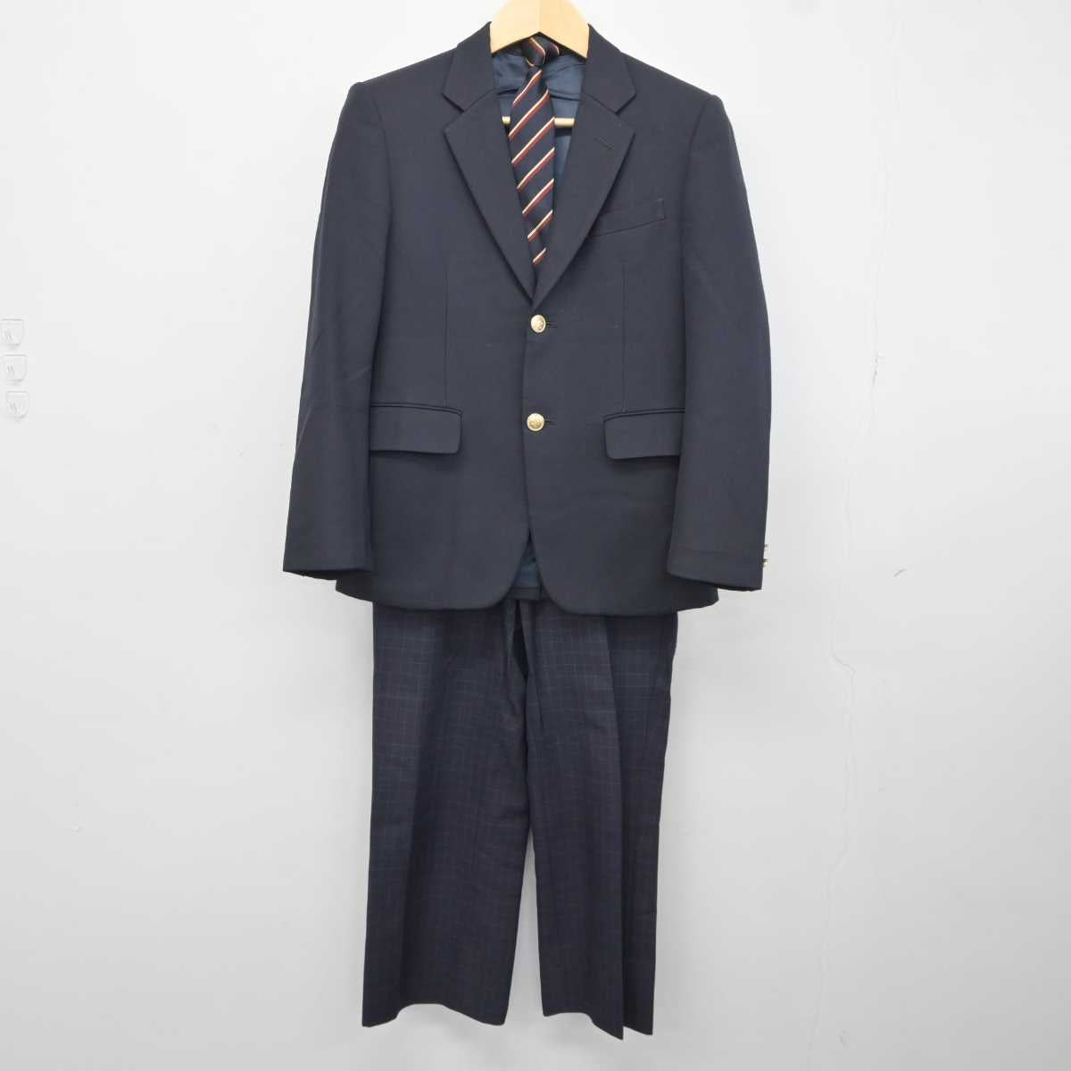 【中古】東京都 東村山第三中学校 男子制服 3点 (ブレザー・ズボン) sf042651