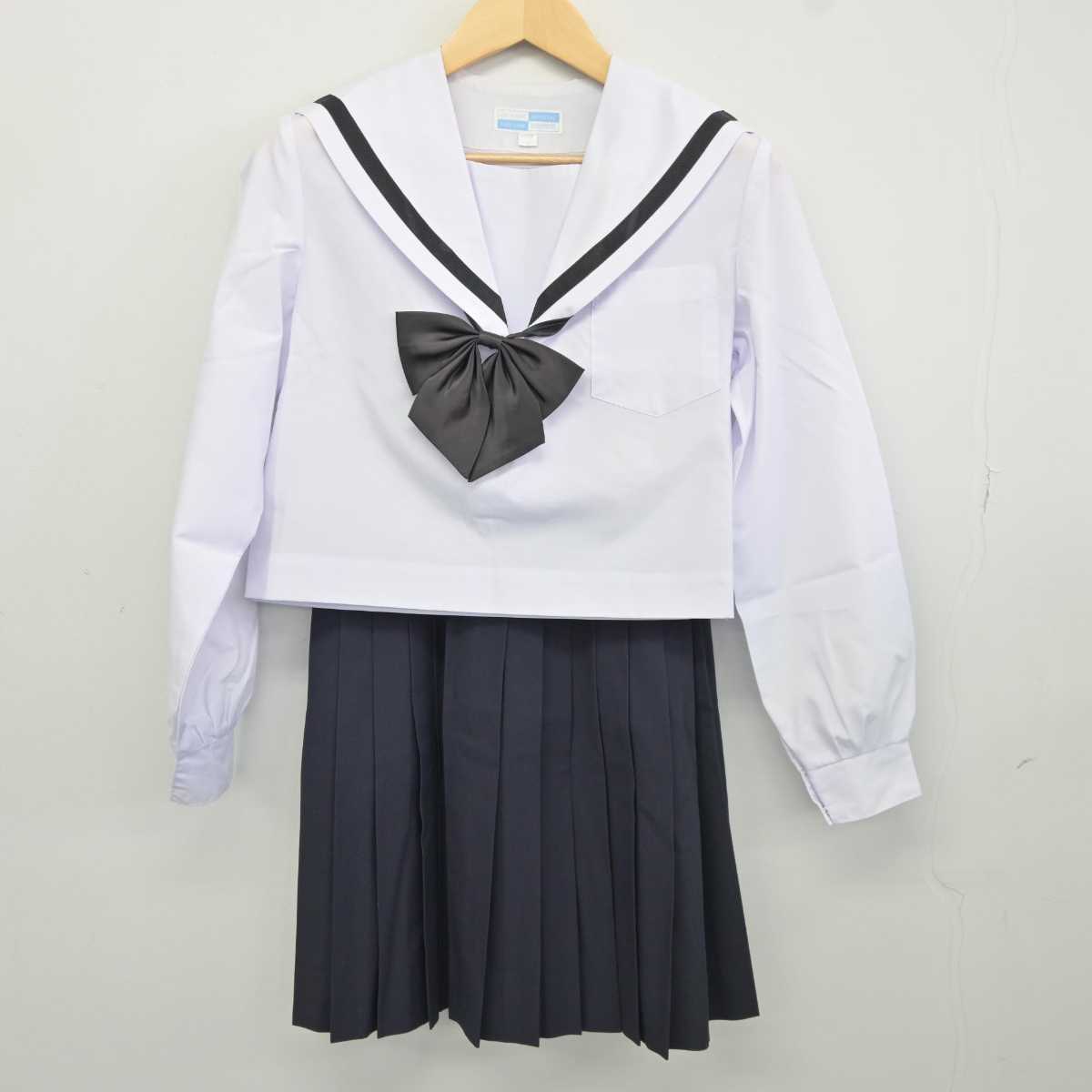 【中古】愛知県 名古屋西高等学校 女子制服 4点 (セーラー服・スカート) sf042654