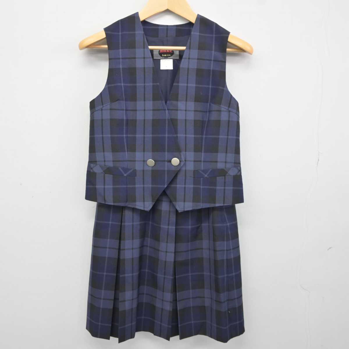 【中古】神奈川県 東永谷中学校 女子制服 2点 (ベスト・スカート) sf042660