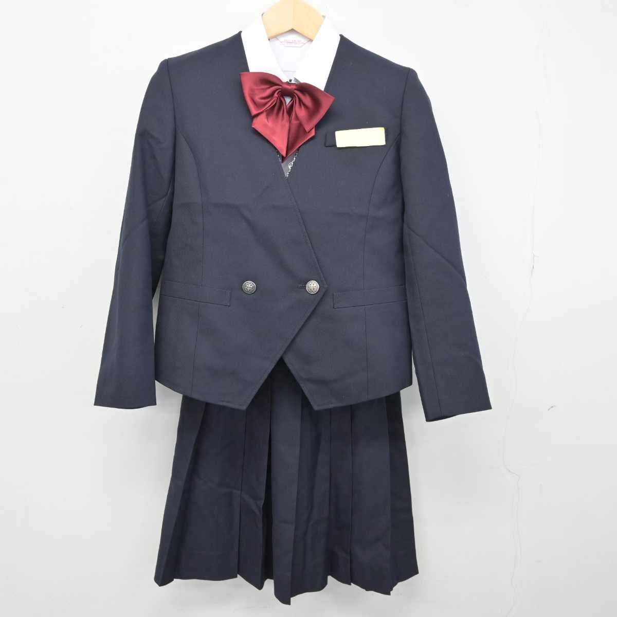 【中古】北海道 亀田中学校 女子制服 6点 (ブレザー・ベスト・シャツ・スカート) sf042665