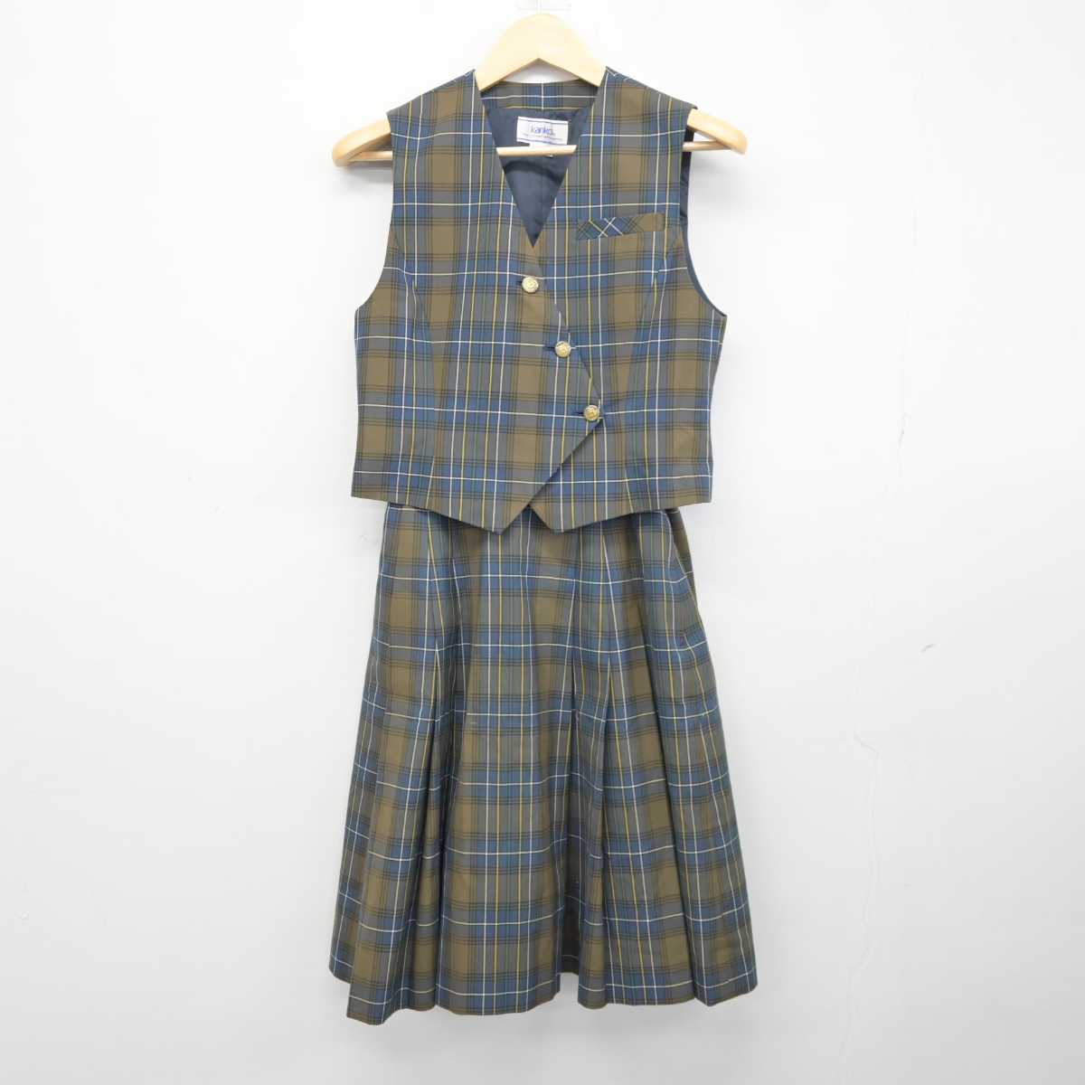 【中古】北海道 平岡中学校 女子制服 2点 (ベスト・スカート) sf042687