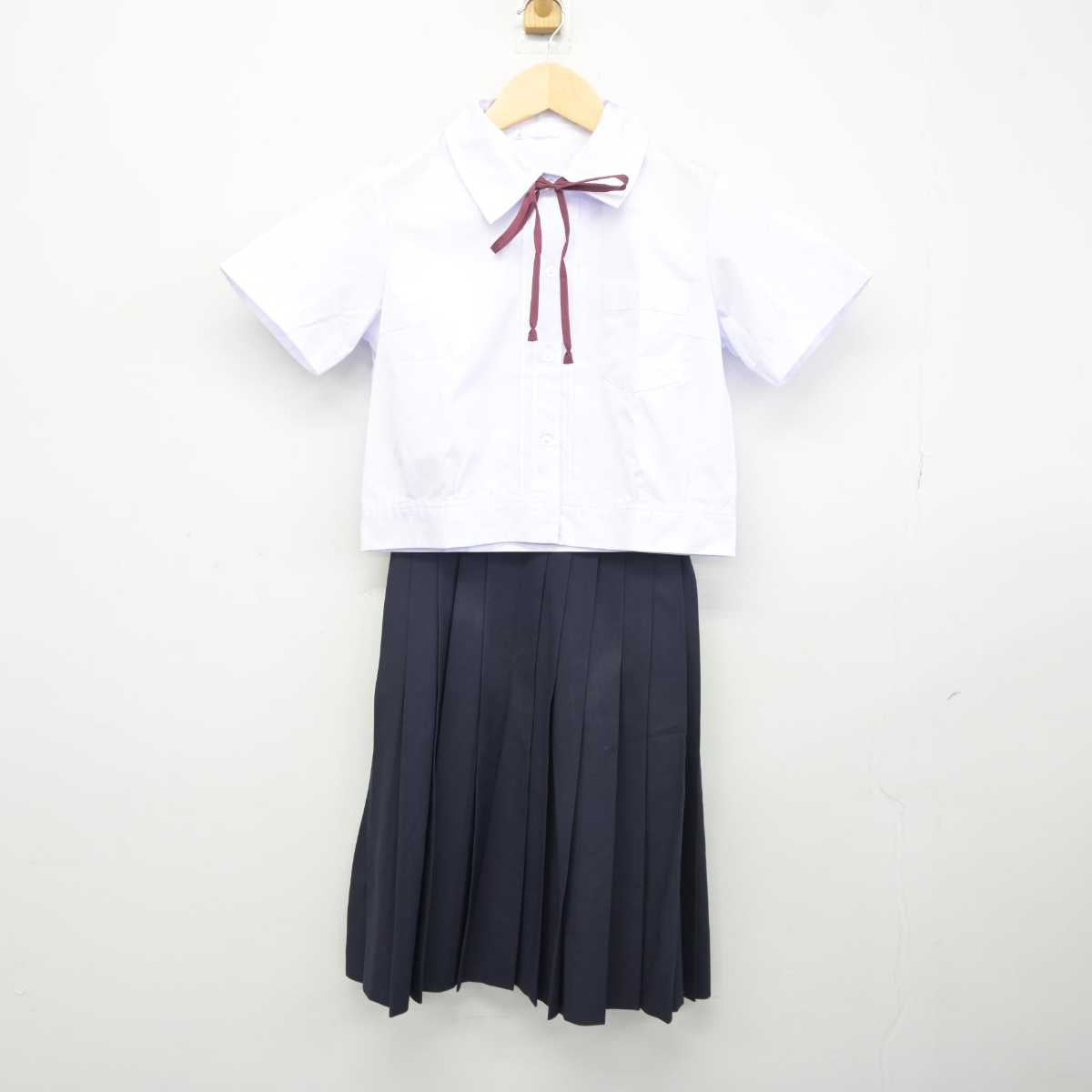 【中古】大阪府 深井中学校 女子制服 4点 (シャツ・シャツ・スカート) sf042693