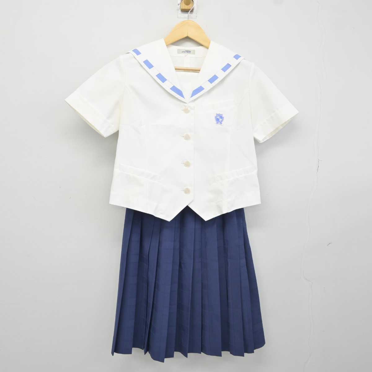 【中古】長崎県 長崎女子高等学校 女子制服 2点 (セーラー服・スカート) sf042702