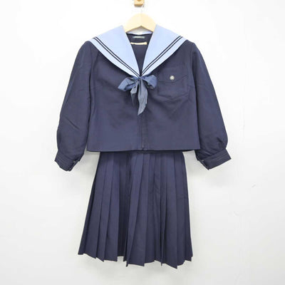 【中古】大阪府 片山中学校 女子制服 4点 (セーラー服・セーラー服・スカート) sf042705