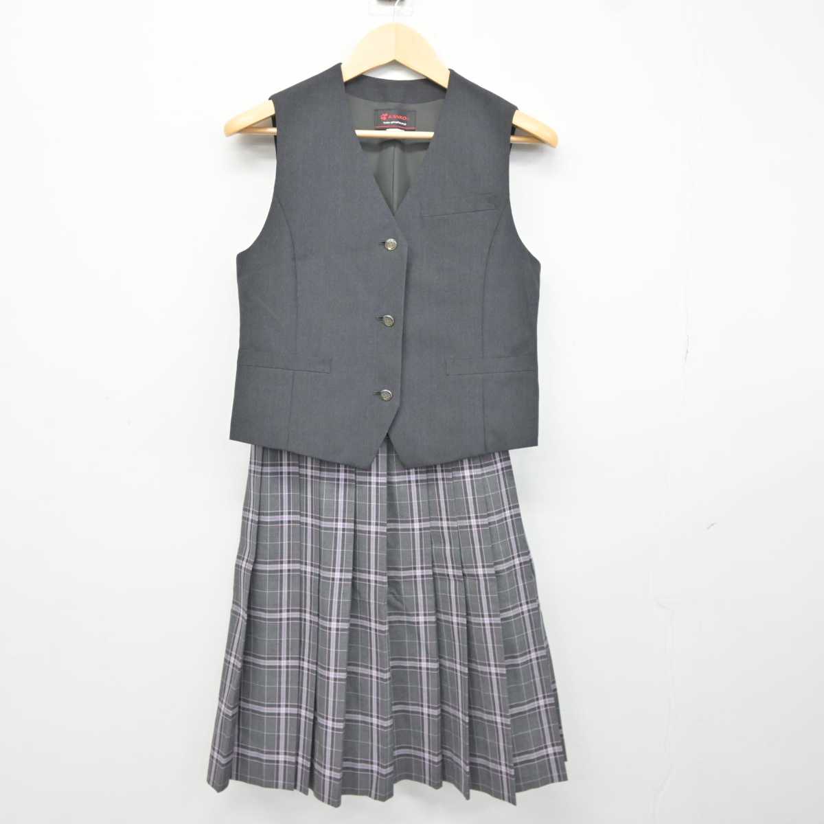 【中古】東京都 豊葉の杜学園 女子制服 2点 (ベスト・スカート) sf042711