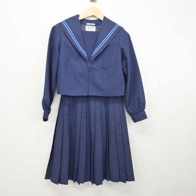 【中古】岐阜県 広陵中学校 女子制服 2点 (セーラー服・スカート) sf042712