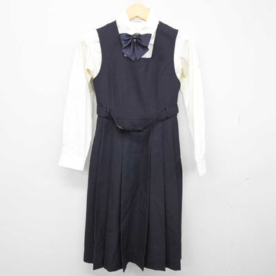 【中古】栃木県 佐野東高等学校 女子制服 4点 (ブレザー・シャツ・ジャンパースカート) sf042730