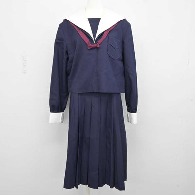 【中古】静岡県 静岡英和女学院高等学校 女子制服 3点 (セーラー服・スカート) sf042735