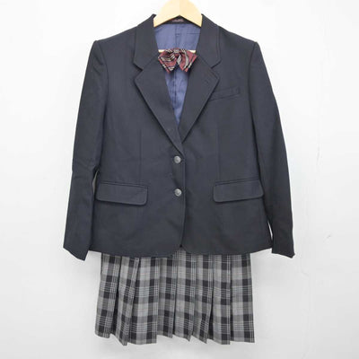 中古】埼玉県 黒須中学校 女子制服 4点 (ブレザー・ベスト・スカート