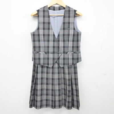 【中古】埼玉県 黒須中学校 女子制服 2点 (ベスト・スカート) sf042758