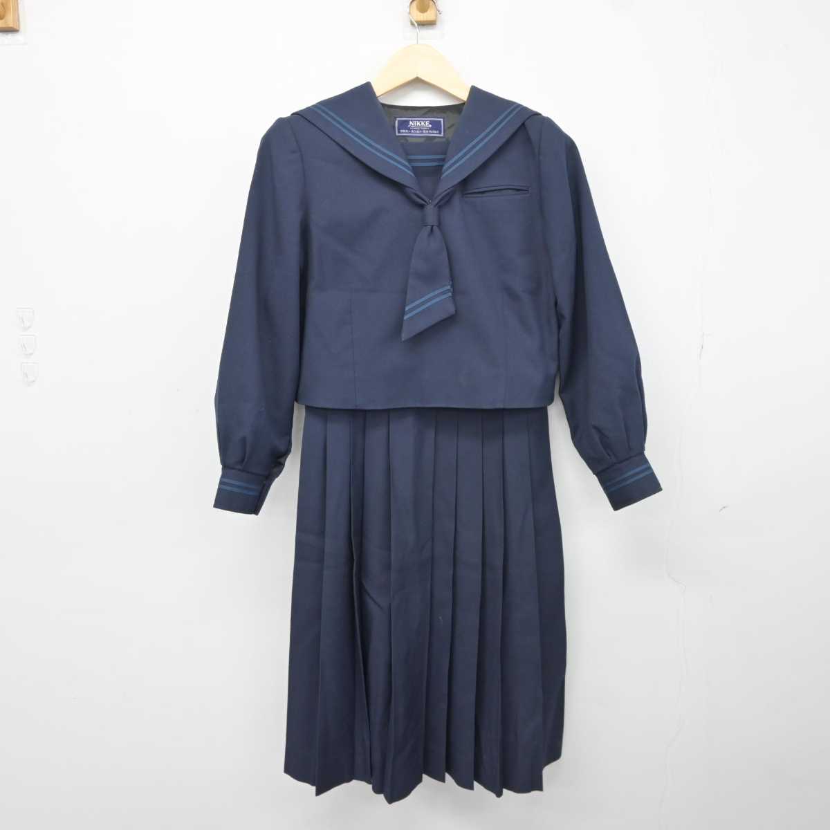 【中古】埼玉県 越谷市立光陽中学校 女子制服 3点 (セーラー服・ジャンパースカート) sf042771