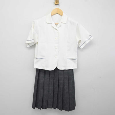 【中古】福岡県 伝習館高等学校 女子制服 2点 (シャツ・スカート) sf042788