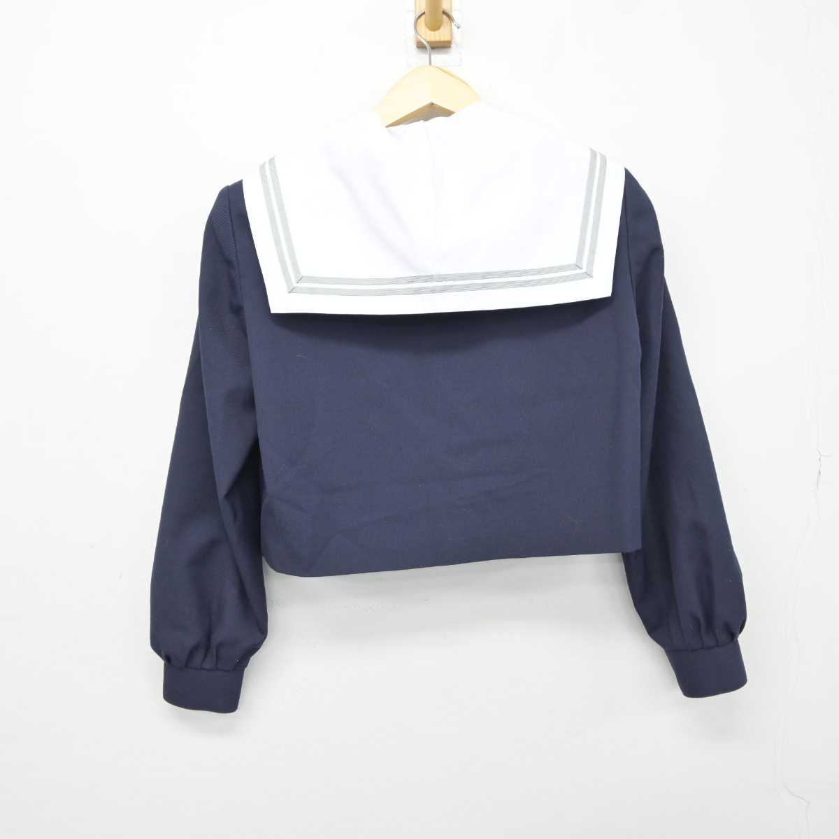 【中古】愛知県 津島東高等学校 女子制服 3点 (セーラー服・スカート) sf042799