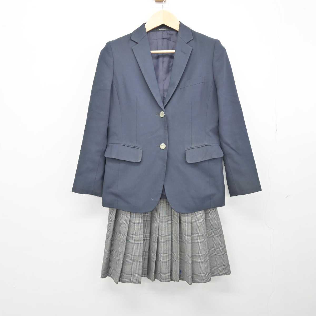 【中古】東京都 文教大学付属高等学校 女子制服 3点 (ブレザー・ニット・スカート) sf042830