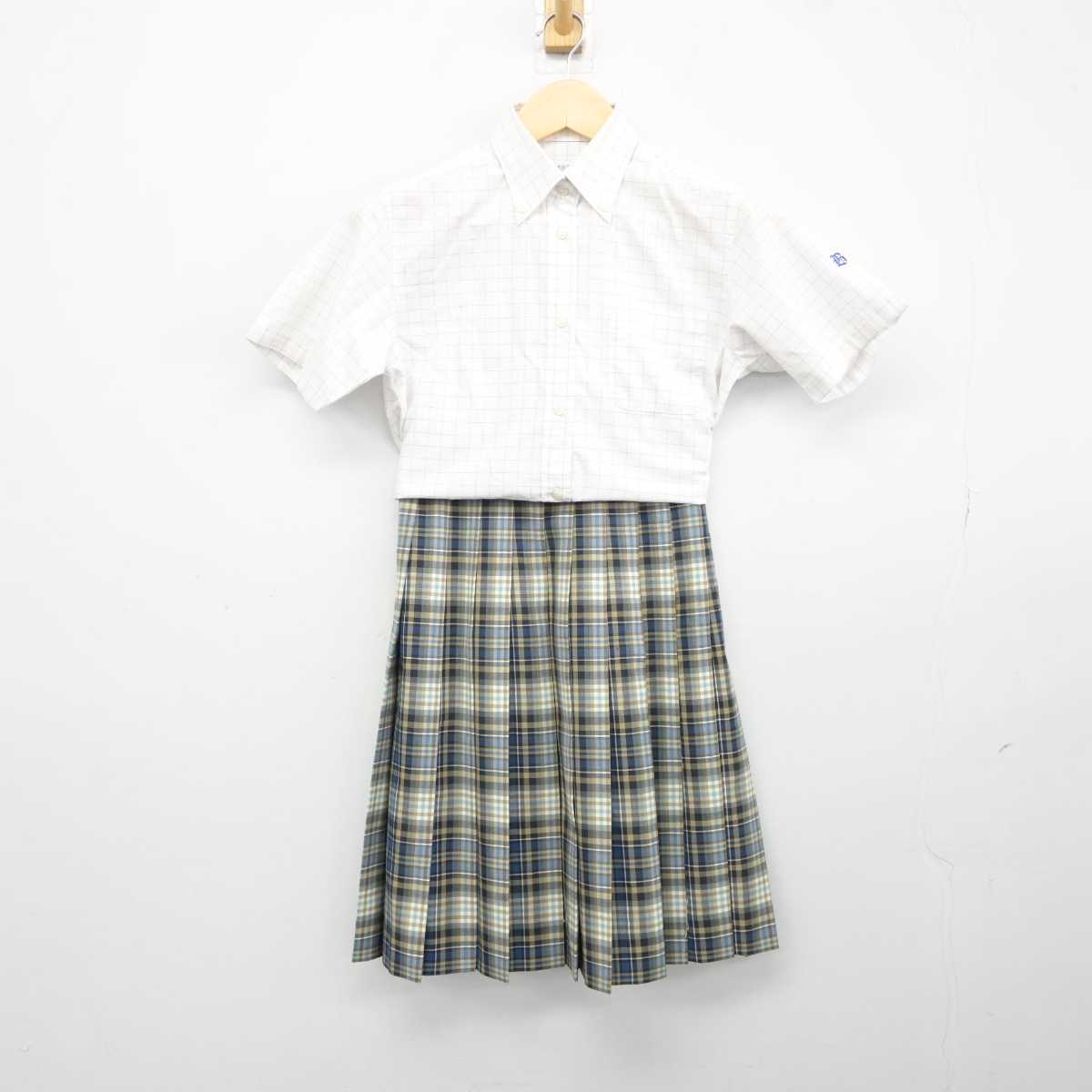 【中古】東京都 文教大学付属高等学校 女子制服 2点 (シャツ・スカート) sf042832