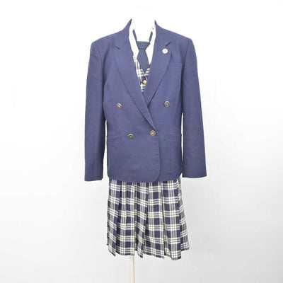 【中古】宮城県 聖和学園高等学校 女子制服 6点 (ブレザー・ニット・ベスト・スカート) sf042834