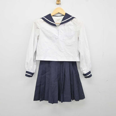 【中古】北海道 北星学園女子中学高等学校 女子制服 3点 (セーラー服・セーラー服・スカート) sf042836