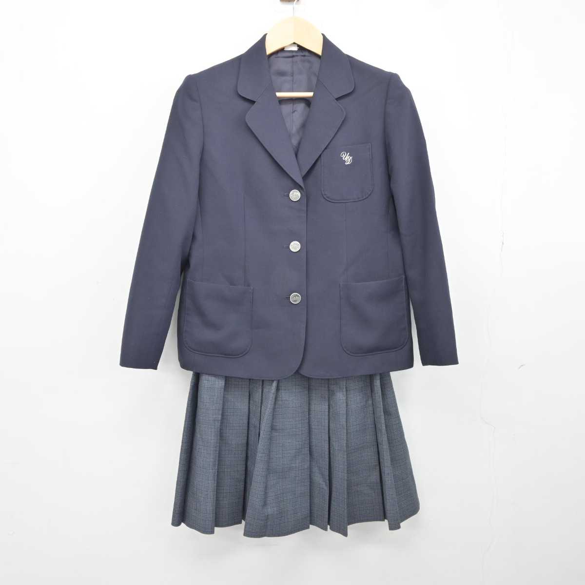 【中古】岐阜県 鶯谷中学校 女子制服 2点 (ブレザー・スカート) sf042837