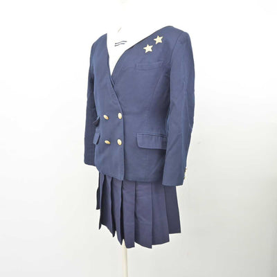 【中古】岡山県 就実高等学校 女子制服 4点 (ブレザー・ベスト・シャツ・スカート) sf042841