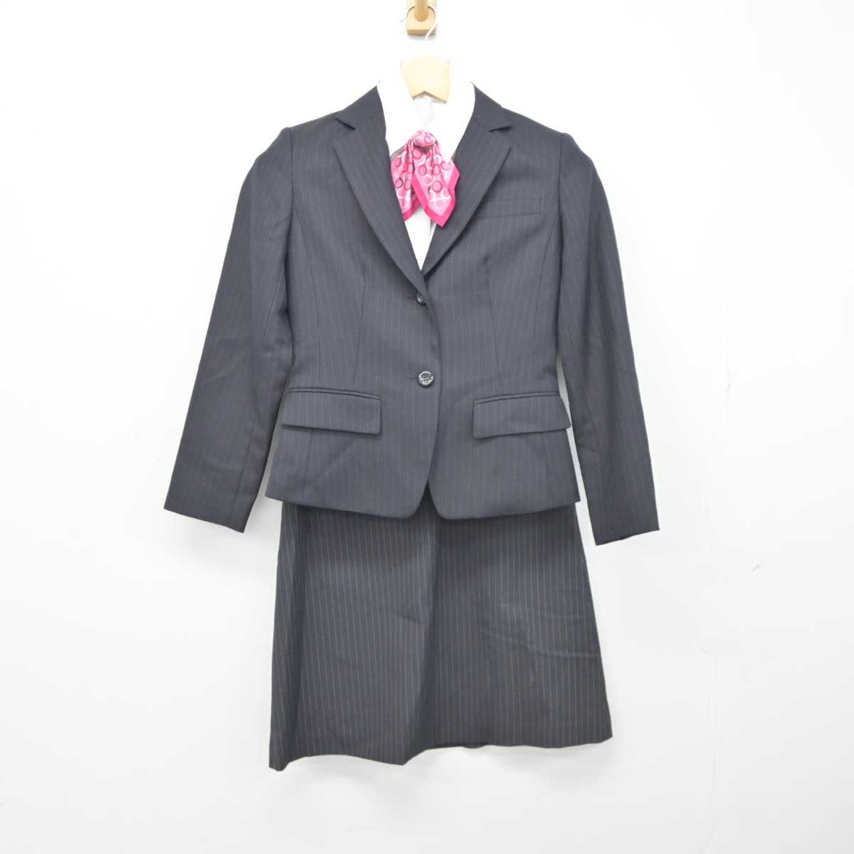 【中古】 事務服 女子制服 4点 (ブレザー・シャツ・スカート) sf042845