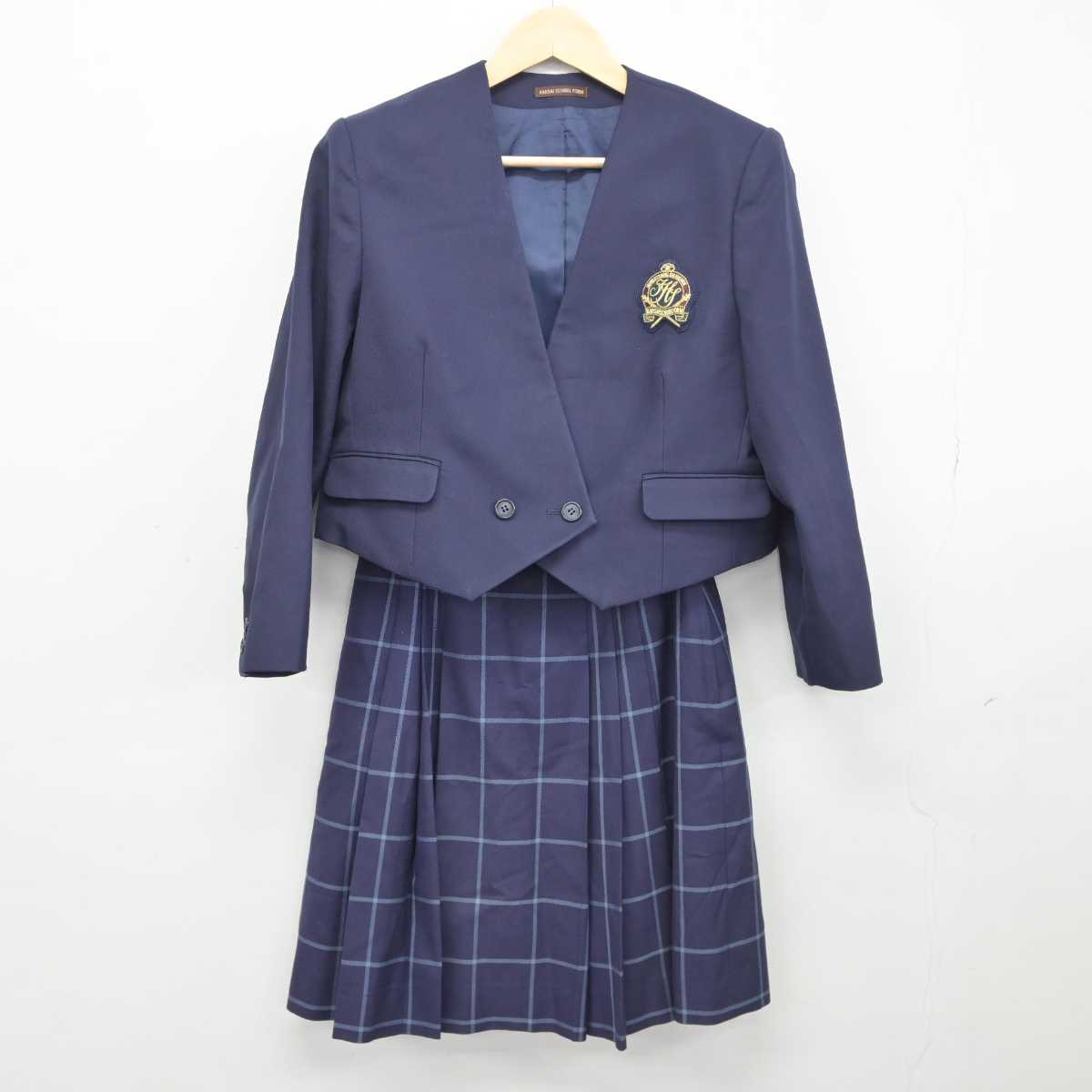 【中古】岐阜県 富田高等学校 女子制服 4点 (ブレザー・スカート) sf042852