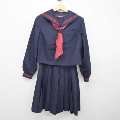 【中古】埼玉県 美原中学校 女子制服 3点 (セーラー服・スカート) sf042867